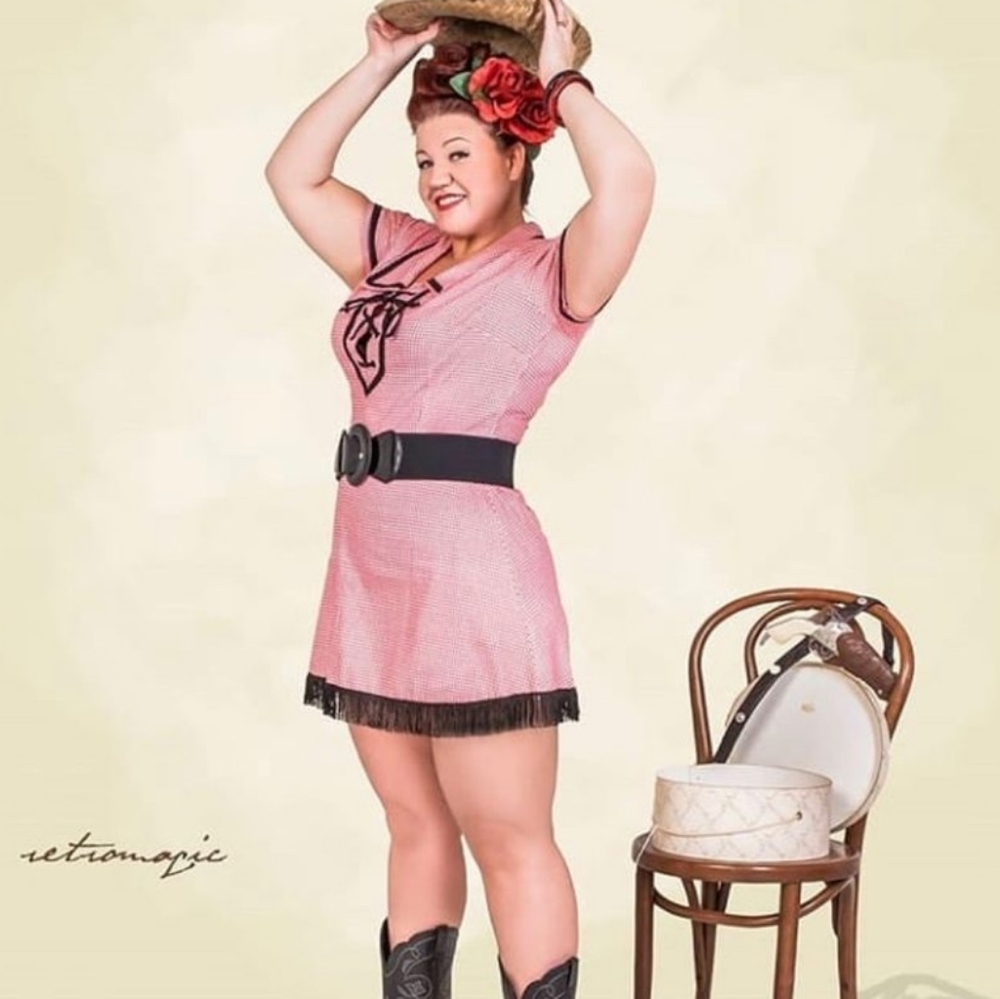 Nashville Boogie Dress in Tiny Red Gingham - Picture 3 of 10